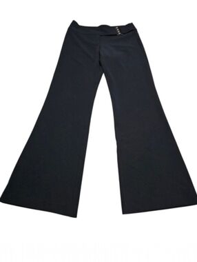 Essentials By A.B.S Women's Black Flare Dress Pants Minimalist Sz L